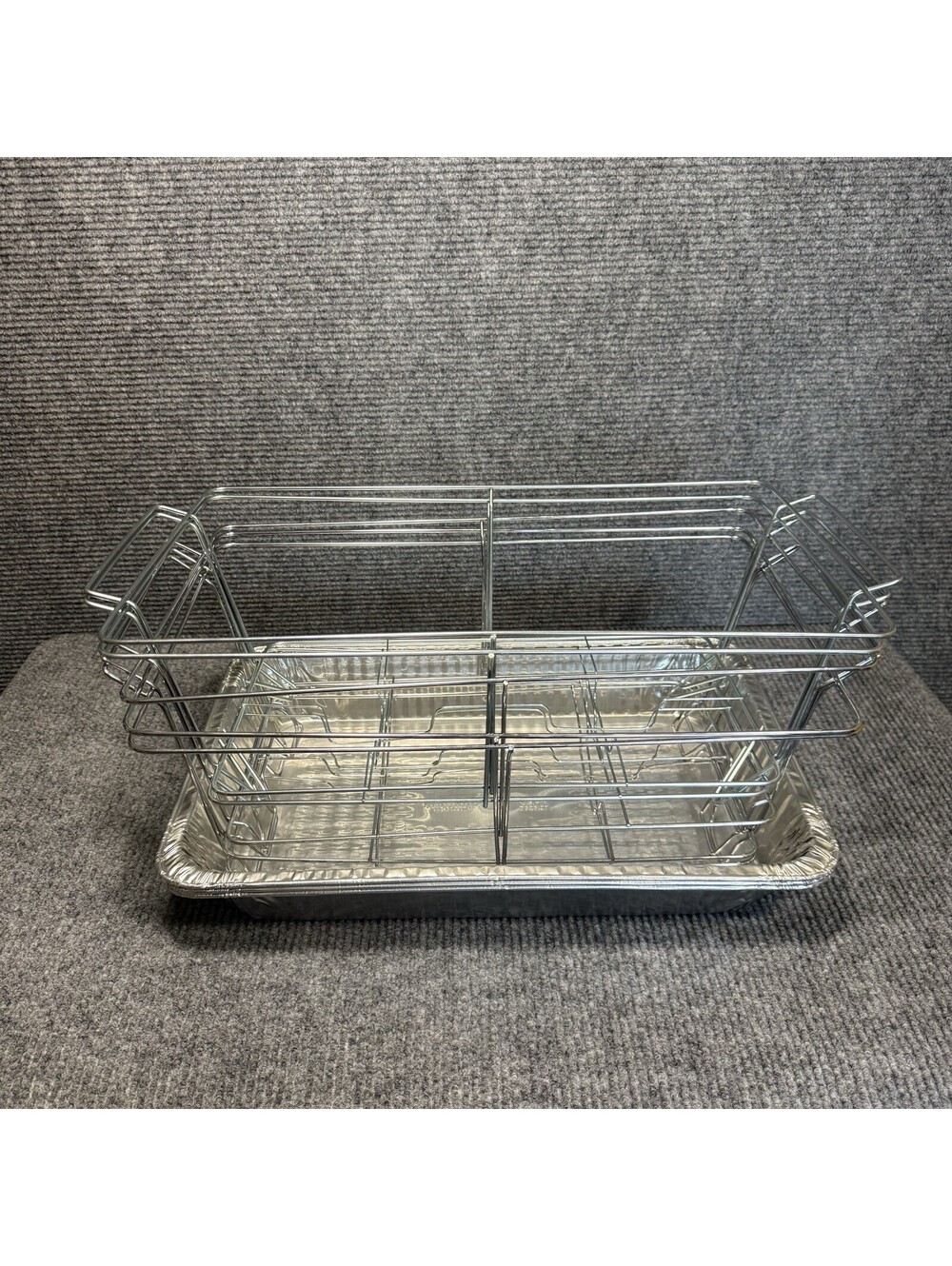 5x Wire Chafing Dish Rack Warmer & 3x Aluminum Full Size Disposable Trays - New